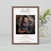 Hello Little Two Photo Baby Faire-part de naissanc (Debout devant)