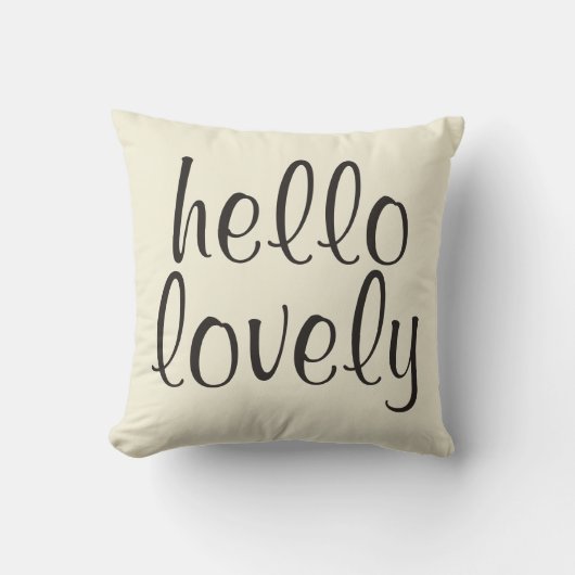 Hello Lovely Coussin (Recto)