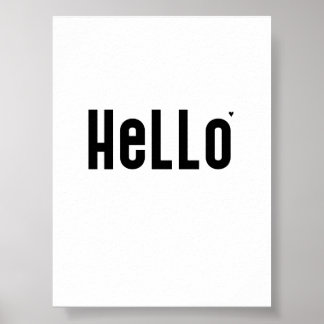 Hello - minimalistic typography poster