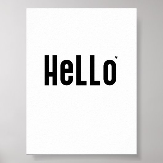 Hello - minimalistic typography poster (Devant)