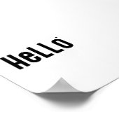 Hello - minimalistic typography poster (Coin)