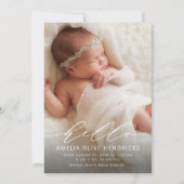 Hello Modern Calligraphy Faire-part de naissance (Devant)