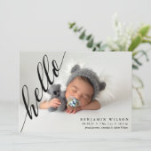 Hello Modern Photo Baby Faire-part de naissance (Debout devant)