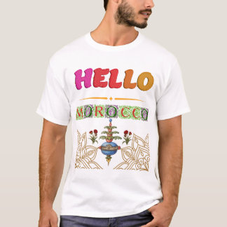 Hello Moroccan Colorful Decoration Art Design T-shirt