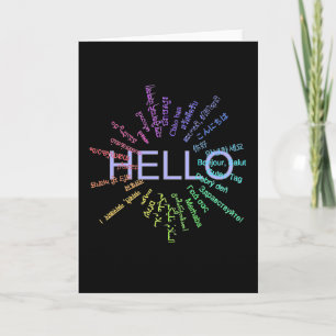 Hello (Multi Language) Greeting Cards Kaart