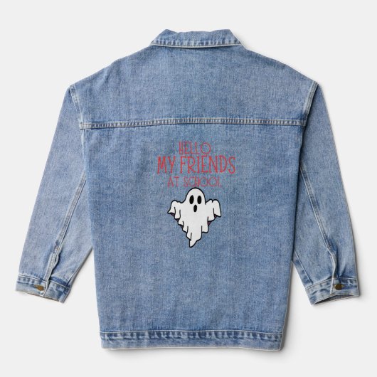 HELLO MY FRIENDS AT SCHOOL, BACK TO SCHOOL DENIM JACKET (Achterkant)