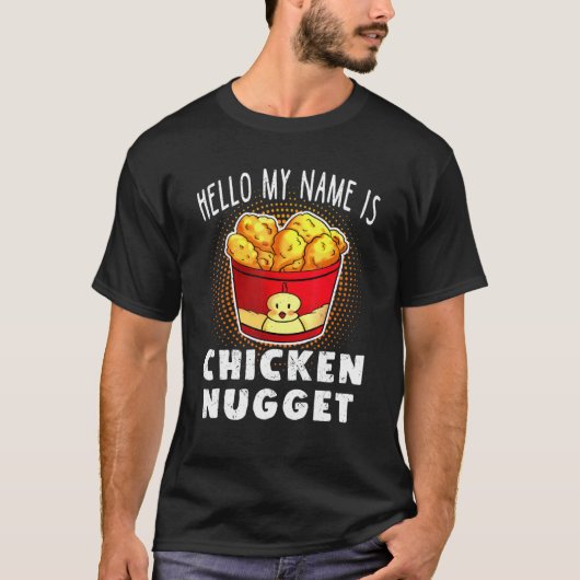 Hello My Name Is Chicken Nugget Lazy Costume Kids T-shirt (Voorkant)