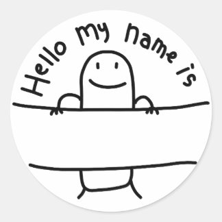 Hello My Name Is – Cute Cartoon Name Tag Sticker