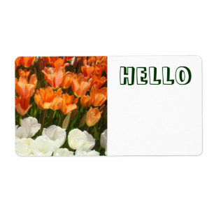 HElLO Naamlabels Labelstickers Tulpen Bloemen Etiket