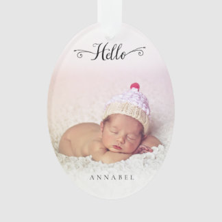 Hello New Baby Girl Boy Photo personnalisée