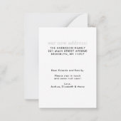 Hello New Home Adresse Photo Moving Faire-part (Dos)