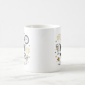 Hello New Year Cute Hand-Drawn Fireworks Mug (Centre)