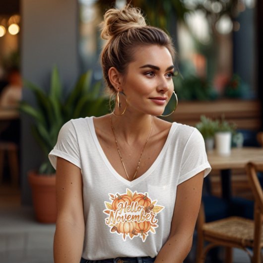 Hello November -  Cozy Fall Design T-shirt