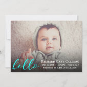 Hello Photo Baby Faire-part de naissance (Devant)