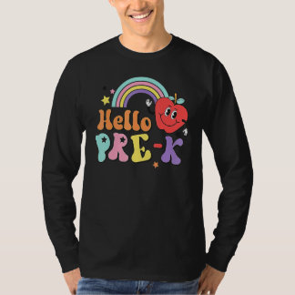 Hello Pre K Back To School First Day Of Pre K Tea T-shirt