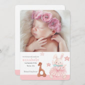 Hello Precious Photo Faire-part de naissance (Devant / Derrière)
