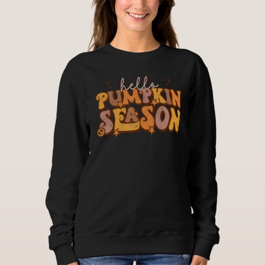 Hello Pumpkin Season Autumn Fall Y'all Thanksgivin Trui (Voorkant)