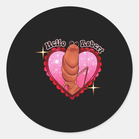 Hello Robert It's Ing Me Off Marcus The Worm  Ronde Sticker (Voorkant)