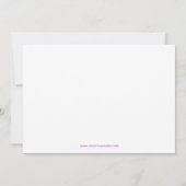 Hello Script Photo Purple - Faire-part de naissanc (Dos)