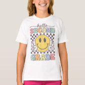 Hello Second Grade Coquette Bow Teacher Girl T-shirt (Voorkant)