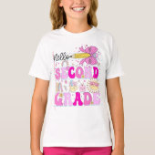 Hello Second Grade Coquette Bow Teacher Girl T-shirt (Voorkant)