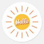Hello Shining Sun autocollant (Devant)
