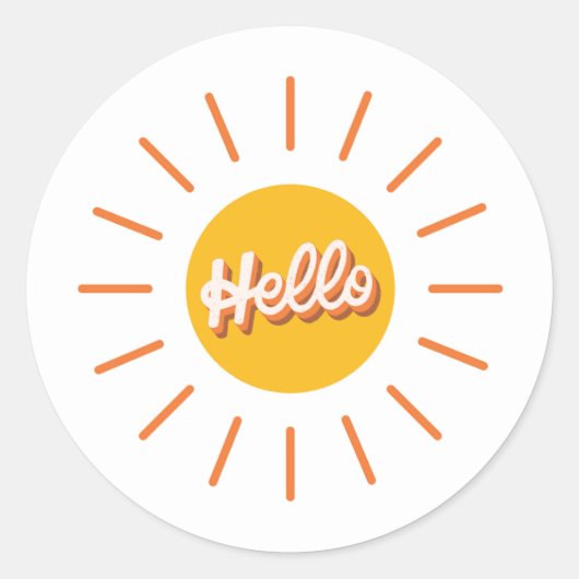 Hello Shining Sun autocollant (Devant)