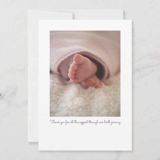 Hello Simple Modern Photo Faire-part de naissance (Dos)