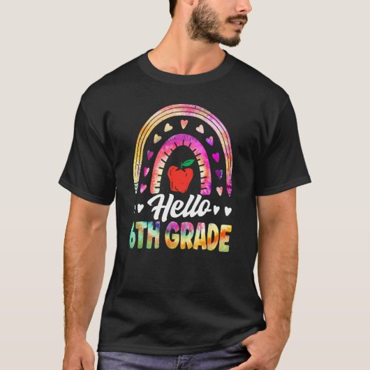 Hello Sixth Grade Back To School 6th Grade Squad T T-shirt (Voorkant)