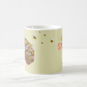 Hello Spring Floral Hedgehog Mug – Cute Bee & Flow (Centre)