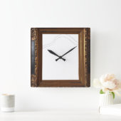 Hello Spring Floral Wreath Clock – A Celebration o Vierkante Klok (Huis)