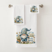 Hello Spring Gnome Towel Trio (En situation)