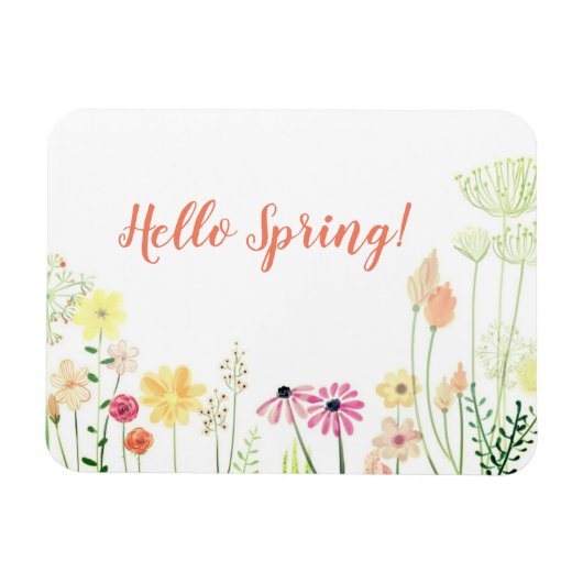 Hello Spring Magnet (Horizontal)