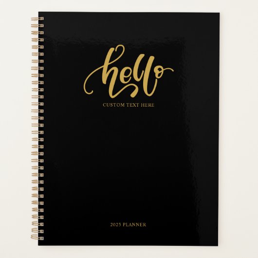 Hello Stylish Black & Gold Calligraphie Script (Devant)