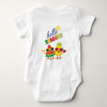 "Hello summer" baby bodysuit