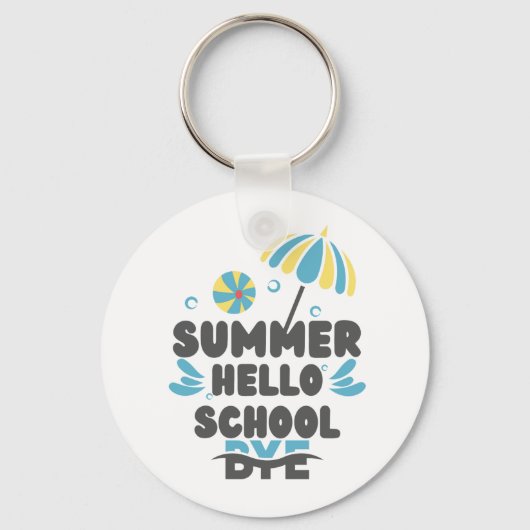 Hello Summer Bye School Acrylic Keychain (Voorkant)