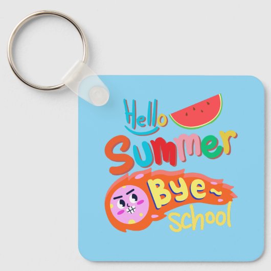 Hello Summer Bye School Art Sleutelhanger (Voorkant)