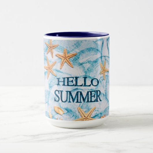 Hello Summer Custom Photo Mug (Centre)