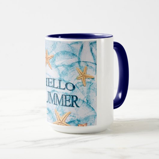 Hello Summer Custom Photo Mug (Devant droit)