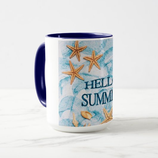 Hello Summer Custom Photo Mug (Devant gauche)