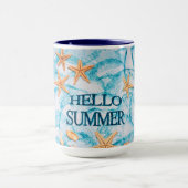 Hello Summer Custom Photo Mug Mok (Midden)