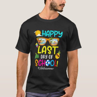 Hello Summer Happy Last Day Of School Teacher Stud T-shirt