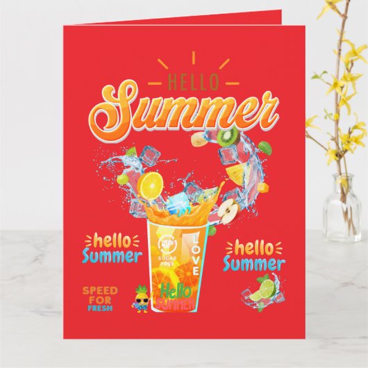 Hello Summer Kaart (Gele Bloem)