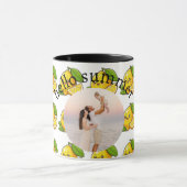 Hello Summer Lemon Custom Photo Mug Gift (Centre)