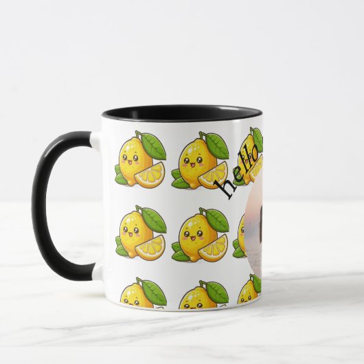 Hello Summer Lemon Custom Photo Mug Gift (Gauche)
