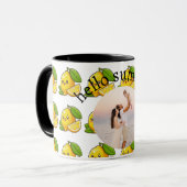 Hello Summer Lemon Custom Photo Mug Gift (Devant gauche)