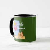 Hello Summer Pink Flamant rose Design - Combo Mug (Devant gauche)