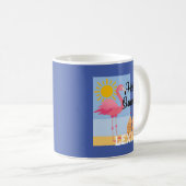 Hello Summer Rose Flamant rose Design - Mug classi (Devant droit)