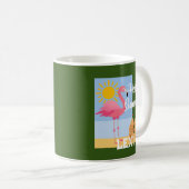 Hello Summer Rose Flamant rose Design - Mug classi (Devant droit)