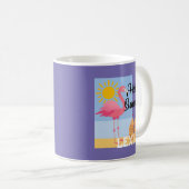 Hello Summer Rose Flamant rose Design - Mug classi (Devant droit)